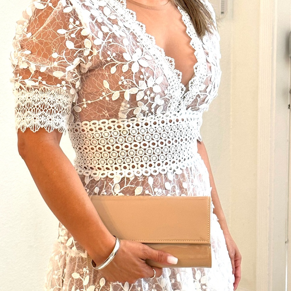 Beautiful white dress + lace